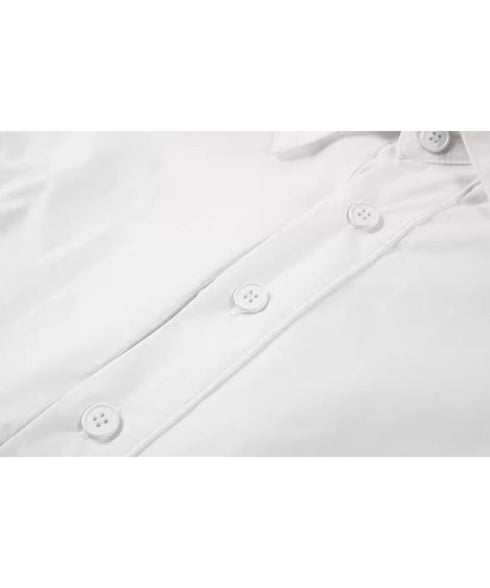 Asymmetric Hem Volume Sleeve Shirt